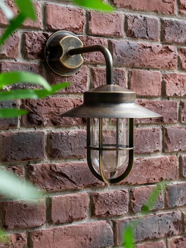 Garden Trading Antique Brass Finish Hanwell Outdoor Wall Light - Image 1 of 3 Garden Trading Antique Brass Finish Hanwell Outdoor Wall Light - Image 1 of 3
