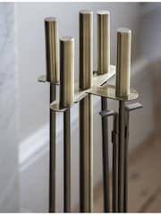 Garden Trading Antique Brass Finish Ebrington Fireside Tool Set - Image 2 of 3
