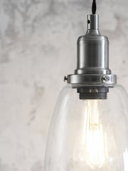 Garden Trading Satin Nickel Finish Hoxton Domed Pendant Trio Ceiling Light - Image 2 of 3