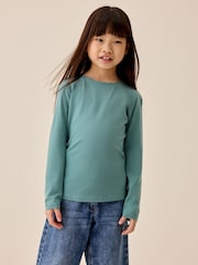 Teal Blue Supersoft Long Sleeve Top (3-16yrs) - Image 2 of 4