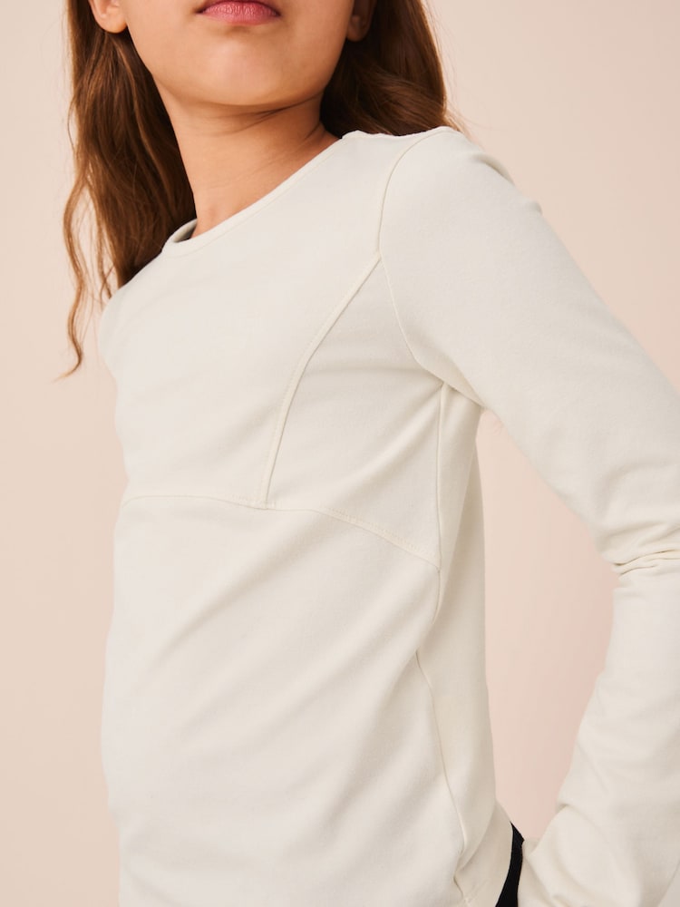 Кремово-бежевий - Лонгслів Seam Detail Top (3–16років) - Image 2 of 8