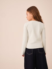 Кремово-бежевий - Лонгслів Seam Detail Top (3–16років) - Image 3 of 8