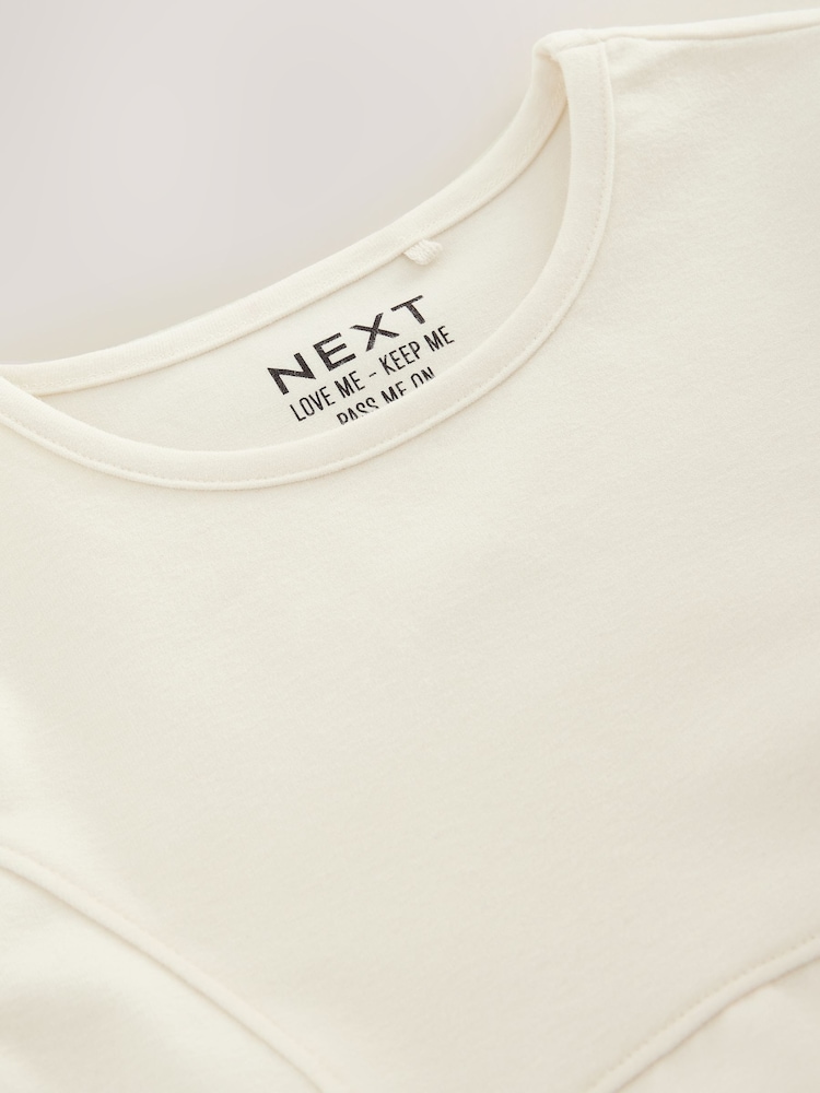 Кремово-бежевий - Лонгслів Seam Detail Top (3–16років) - Image 8 of 8