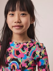 Bright Heart Rainbow Long Sleeve Ribbed Top (3-16yrs) - Image 4 of 8
