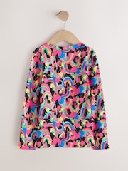Bright Heart Rainbow Long Sleeve Ribbed Top (3-16yrs) - Image 6 of 8