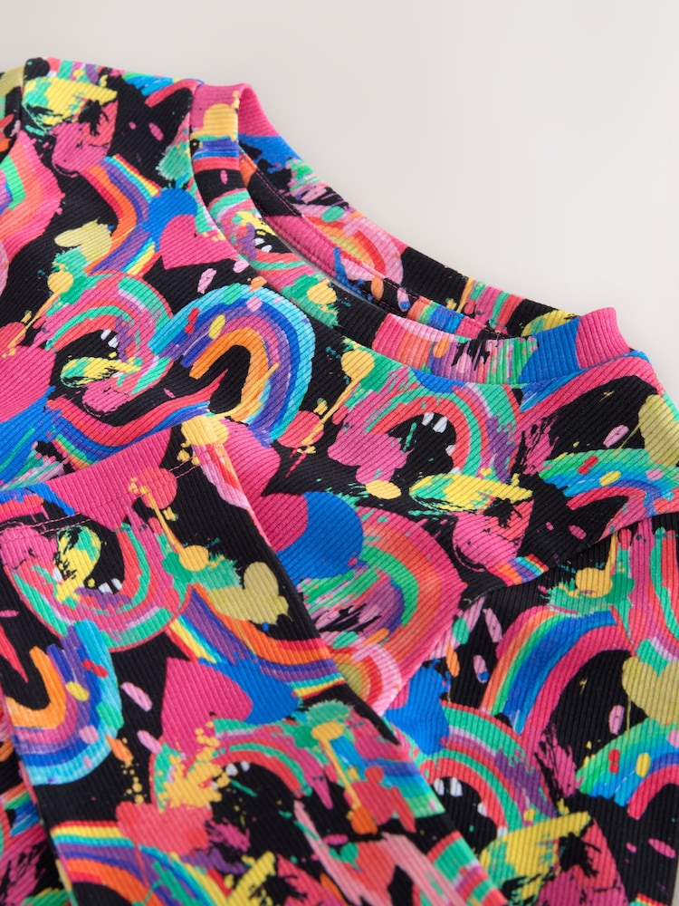 Bright Heart Rainbow Long Sleeve Ribbed Top (3-16yrs) - Image 8 of 8 Bright Heart Rainbow Long Sleeve Ribbed Top (3-16yrs) - Image 8 of 8