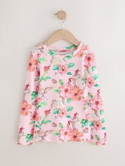Pink Unicorn Long Sleeve Ribbed Top (3-16yrs) - Image 1 of 4
