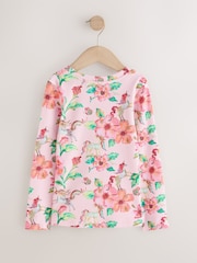 Pink Unicorn Long Sleeve Ribbed Top (3-16yrs) - Image 2 of 4