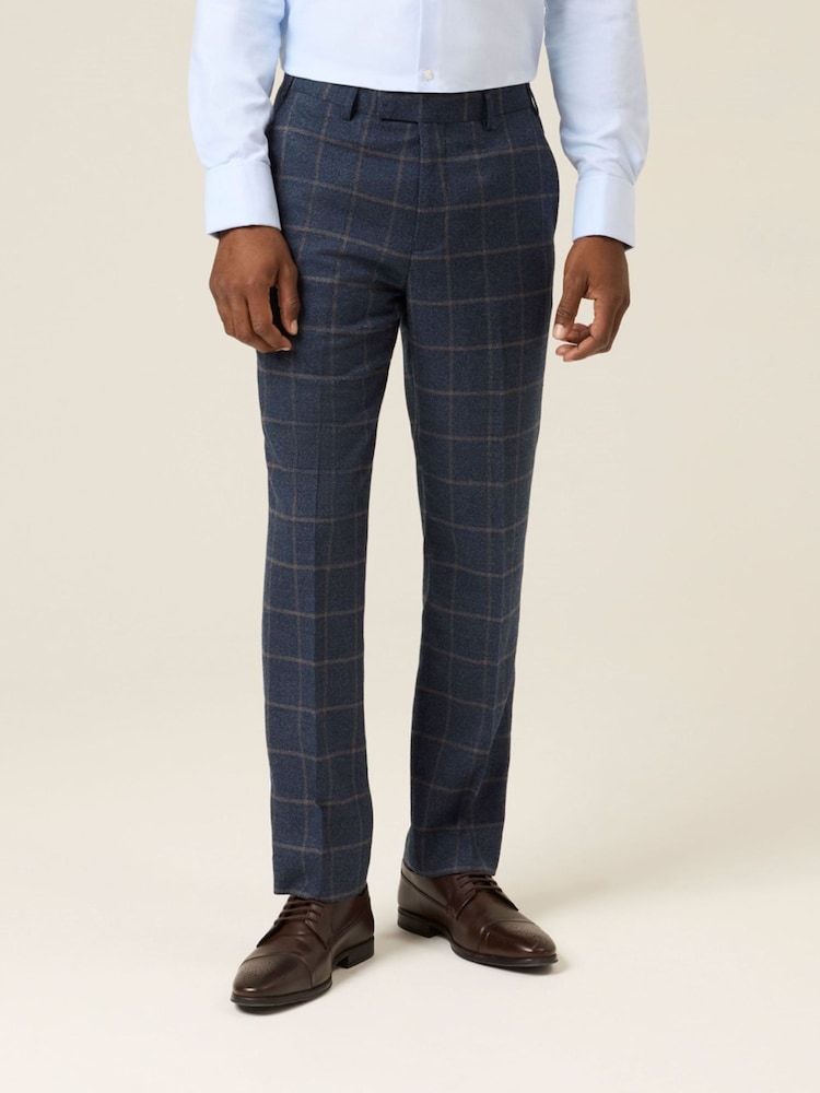 Skopes Blue Meredith Tailored Fit Suit Trousers Windowpane Check - Image 2 of 5 Skopes Blue Meredith Tailored Fit Suit Trousers Windowpane Check - Image 2 of 5