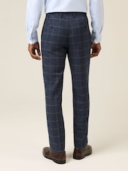 Skopes Blue Meredith Tailored Fit Suit Trousers Windowpane Check - Image 3 of 5