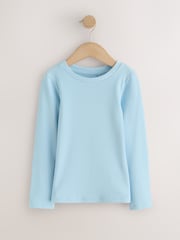Chocolate Brown Spot Long Sleeve Ribbed T-Shirts 4 Pack (3-16yrs) - Image 4 of 8