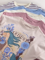 Lilac Purple Unicorn Long Sleeve T-Shirts 5 Pack (3-16yrs) - Image 9 of 9