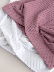 Pink/White Ribbed Wrap Front 2 Pack T-Shirt (3-16yrs) - Image 10 of 11