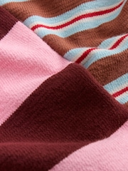 Pink/Brown Stripe Long Sleeve Textured Tops 2 Pack (3-16yrs) - Image 5 of 6