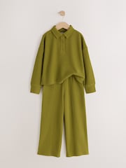 Olive Green Rugby Wide Leg Set (3-16yrs) - Image 8 of 11