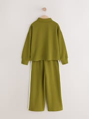 Olive Green Rugby Wide Leg Set (3-16yrs) - Image 9 of 11
