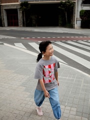Gris Dalmation - T-shirt graphique oversize Kendra Dandy (3-16ans) - Image 2 de 9