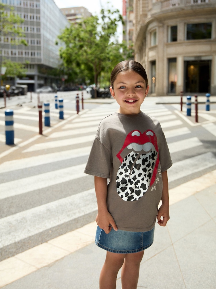 Charcoal Grey Rolling Stones Oversized T-Shirt (3-16yrs) - Image 2 of 7