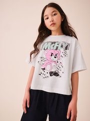 White McFly Oversized Boxy Graphic T-Shirt (3-16yrs) - Image 1 of 4