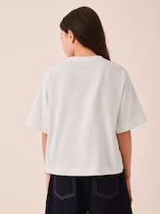 White McFly Oversized Boxy Graphic T-Shirt (3-16yrs) - Image 3 of 4