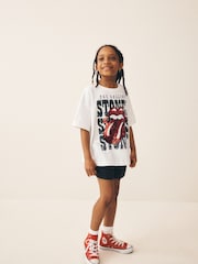 Ecru Sequin Rolling Stones Oversized T-Shirt (3-16yrs) - Image 2 of 9