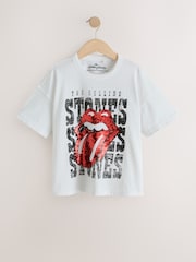 Ecru Sequin Rolling Stones Oversized T-Shirt (3-16yrs) - Image 5 of 9