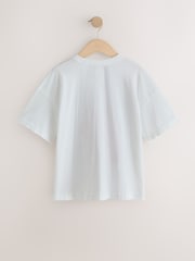 Ecru Sequin Rolling Stones Oversized T-Shirt (3-16yrs) - Image 7 of 9