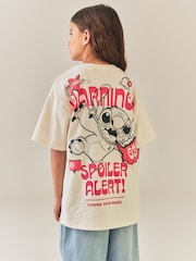 Cream Disney Stitch Oversized Graphic T-Shirt (3-16yrs) - Image 3 of 8