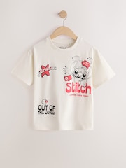 Cream Disney Stitch Oversized Graphic T-Shirt (3-16yrs) - Image 5 of 8