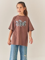Brown Horse Oversized Graphic T-Shirt (3-16yrs) - Image 2 of 5