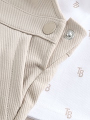 Baker by Ted Baker Stone Textured Dungaree and All Over Print Polo Shirt Set - Image 5 of 9