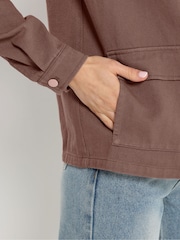 Long Tall Sally Brown Funnel Neck Jacket - Image 4 of 5