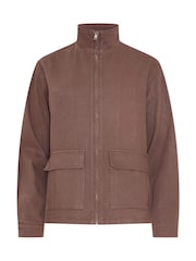 Long Tall Sally Brown Funnel Neck Jacket - Image 5 of 5