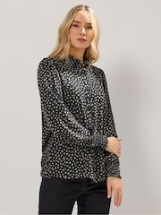 Long Tall Sally Black Spot Balloon Sleeve Shirt - Image 1 of 5