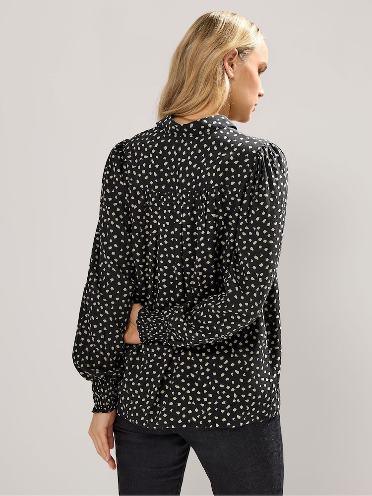 Long Tall Sally Black Spot Balloon Sleeve Shirt - Image 2 of 5