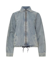 Long Tall Sally Denim Collar Bomber Jacket - Bilde 6 av 6