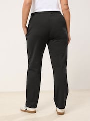 Yours Curve Denim Black Tie Waist Joggers - Image 2 of 5