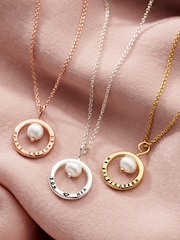 Posh Totty Designs Mini Personalised Pearl & Circle Necklace - Image 3 of 4