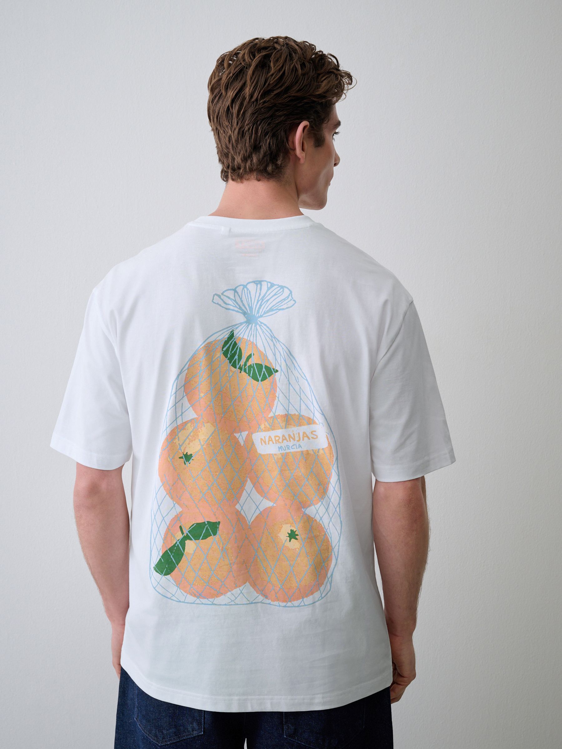 Buy Ecru Oranges Relaxed Fit Graphic Print Heavy Weight T-Shirt