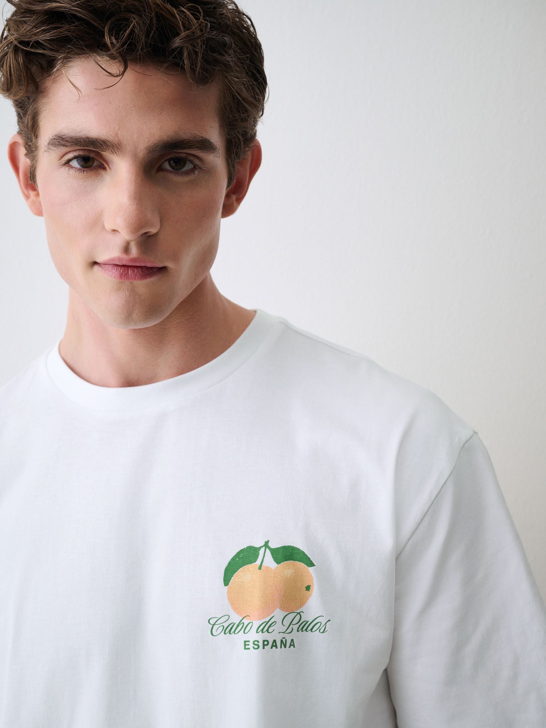 Buy Ecru Oranges Relaxed Fit Graphic Print Heavy Weight T-Shirt