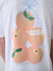 Ecru Oranges Relaxed Fit Graphic Print Heavy Weight T-Shirt - Image 5 of 10