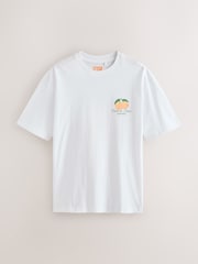 Ecru Oranges Relaxed Fit Graphic Print Heavy Weight T-Shirt - Image 7 of 10