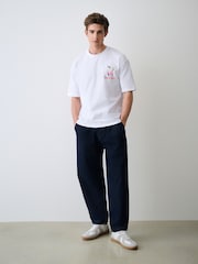 White Relaxed Fit Graphic Print Heavy Weight T-Shirt - Image 2 of 11