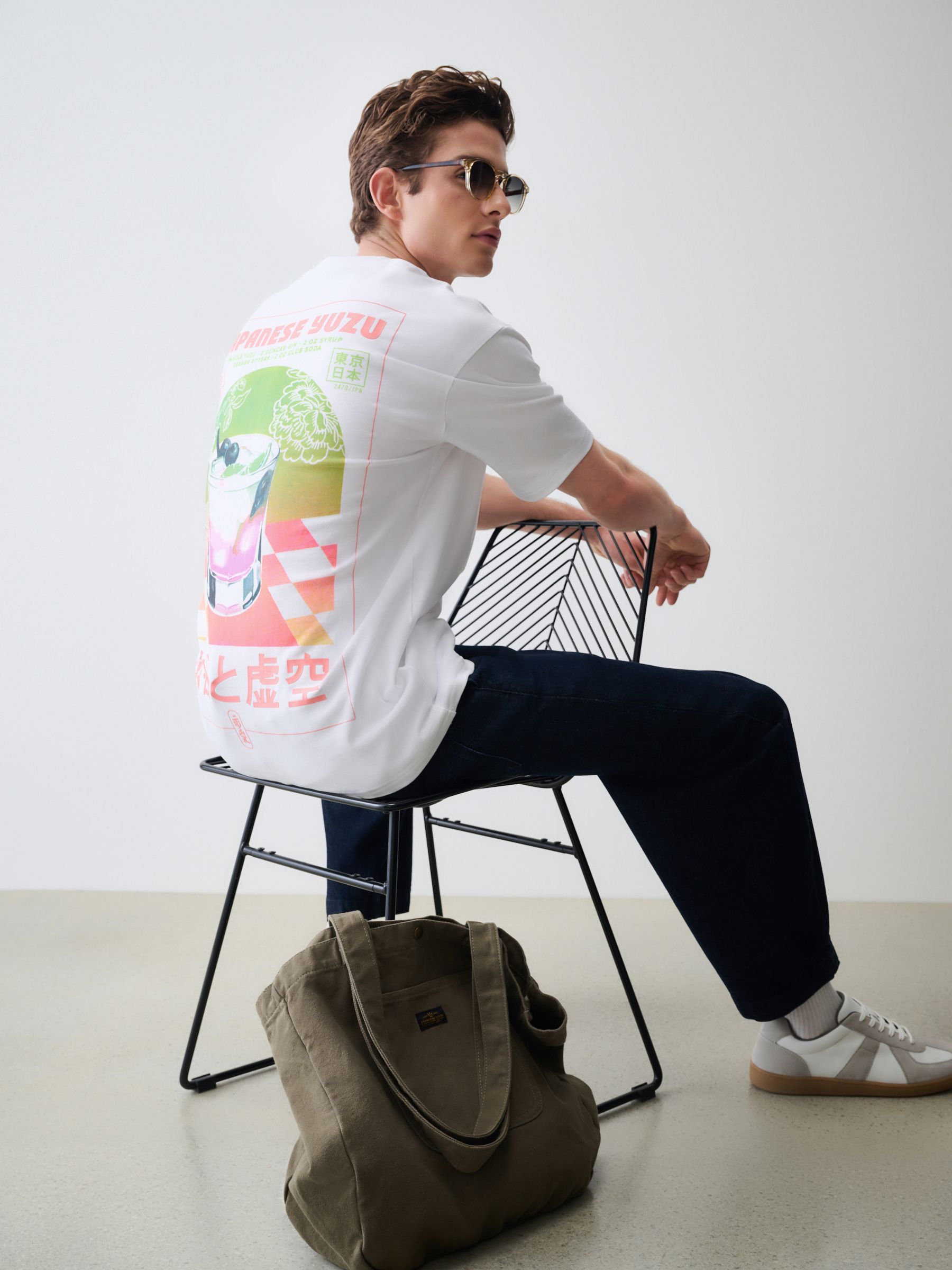 Buy White Relaxed Fit Graphic Print Heavy Weight T-Shirt from Next USA