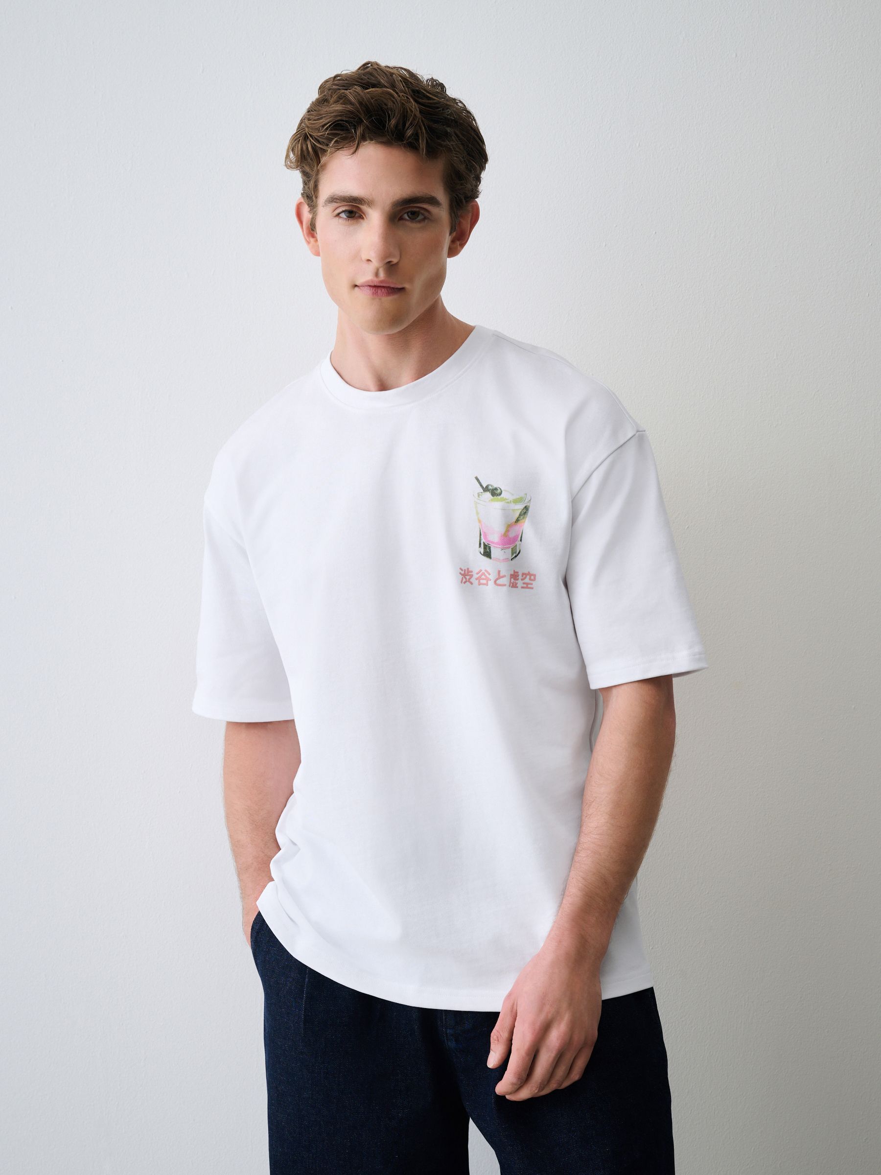 Buy White Relaxed Fit Graphic Print Heavy Weight T-Shirt from Next USA