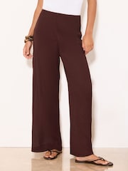 Lipsy Burgundy Red Wide Leg Trousers - Image 1 of 5