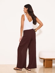 Lipsy Burgundy Red Wide Leg Trousers - Image 2 of 5
