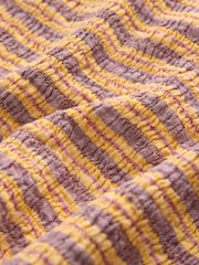Orange/Burgundy Stripe Shirred Bandeau Top with Linen - Image 9 of 9