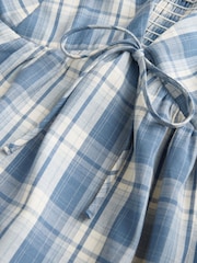 Blue/Butter Yellow Check V-Neck Cami Top - Image 7 of 8