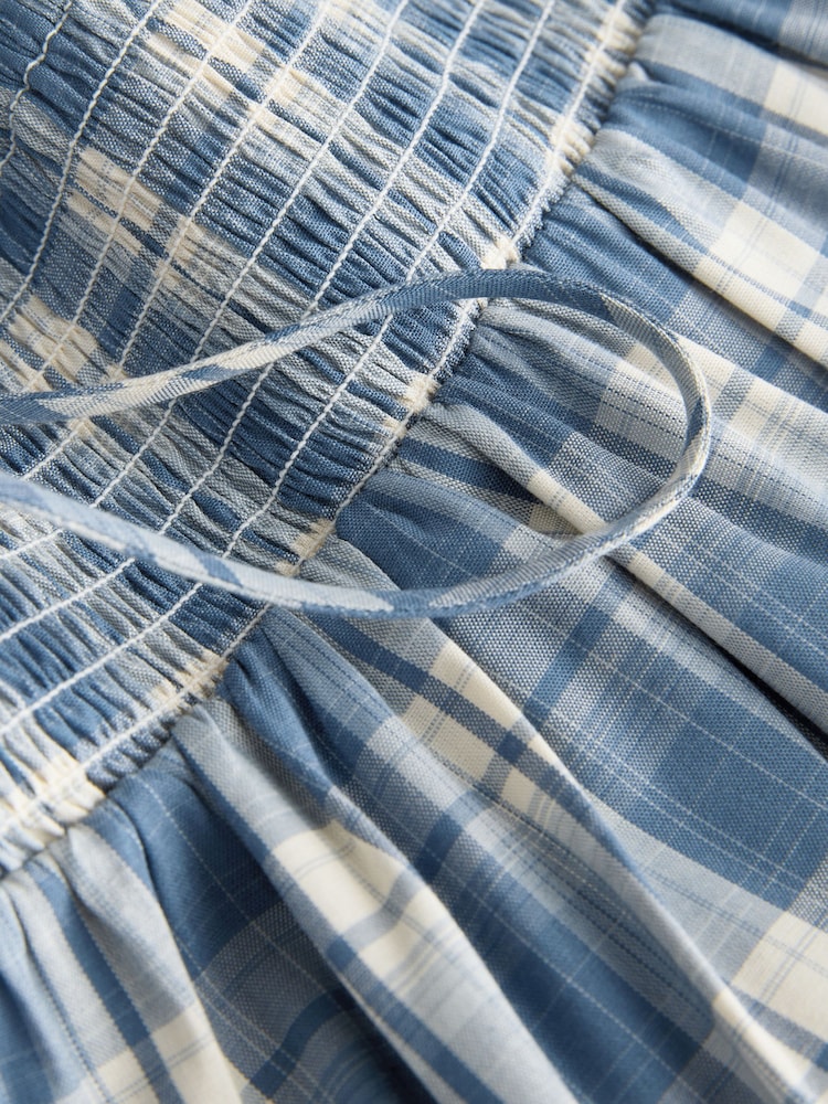 Blue/Butter Yellow Check V-Neck Cami Top - Image 8 of 8